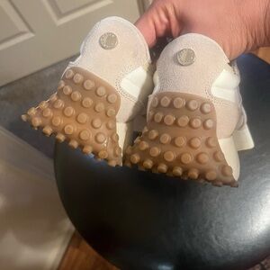 Steve Madden White and Tan Sneakers Retro-Inspired Design